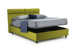 Letti Matrimoniali|Letti Contenitore > Dmora Letto Matrimoniale Materasso Incluso Sfoderabile, Contenitore Made in Italy - Asica Verde
