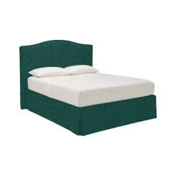 Letti Matrimoniali|Letti Contenitore > Dmora Letto Matrimoniale Sfoderabile Contenitore, Dimensione Materasso 160x200 cm - Orino Verde Petrolio