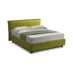 Letto Matrimoniale Verde Sfoderabile Contenitore, Dimensione Materasso 160x190 cm Made in Italy - Brolo