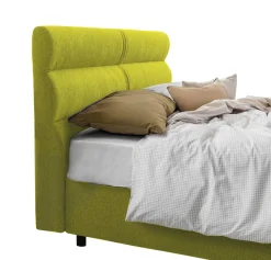 Letto Matrimoniale Verde Sfoderabile Contenitore, Dimensione Materasso 160x200 cm Made in Italy - Briaglia