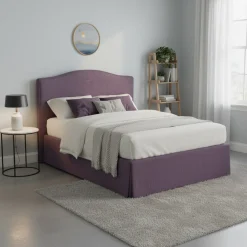 Letti Matrimoniali > Dmora Letto Matrimoniale Sfoderabile Contenitore, Dimensione Materasso 160x200 cm - Argentina Viola Lilla