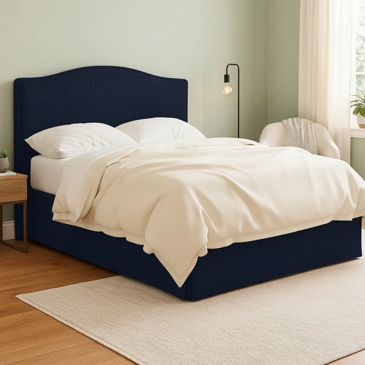 Letto Matrimoniale Viola Scuro Sfoderabile Contenitore, Dimensione Materasso 160x190 cm - Turania