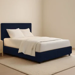 Letto Matrimoniale Viola Scuro Sfoderabile Contenitore, Dimensione Materasso 160x200 cm - Lenta
