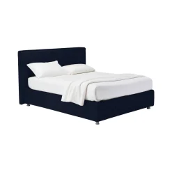 Letto Matrimoniale Viola Scuro Sfoderabile Contenitore, Dimensione Materasso 160x200 cm - Lenta