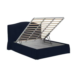 Letto Matrimoniale Viola Scuro Sfoderabile Contenitore, Dimensione Materasso 160x200 cm - Orgiano