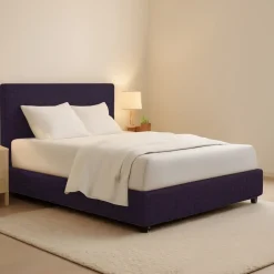 Letto Matrimoniale Viola Sfoderabile Contenitore, Dimensione Materasso 160x190 cm - Fasanella