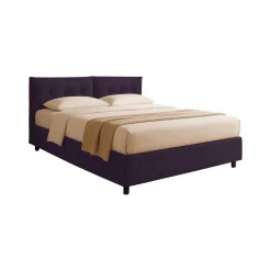 Letto Matrimoniale Viola Sfoderabile Contenitore, Dimensione Materasso 160x190 cm - Levice