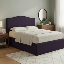 Letti Matrimoniali > Dmora Letto Matrimoniale Sfoderabile Contenitore, Dimensione Materasso 160x200 cm - Argentina Viola