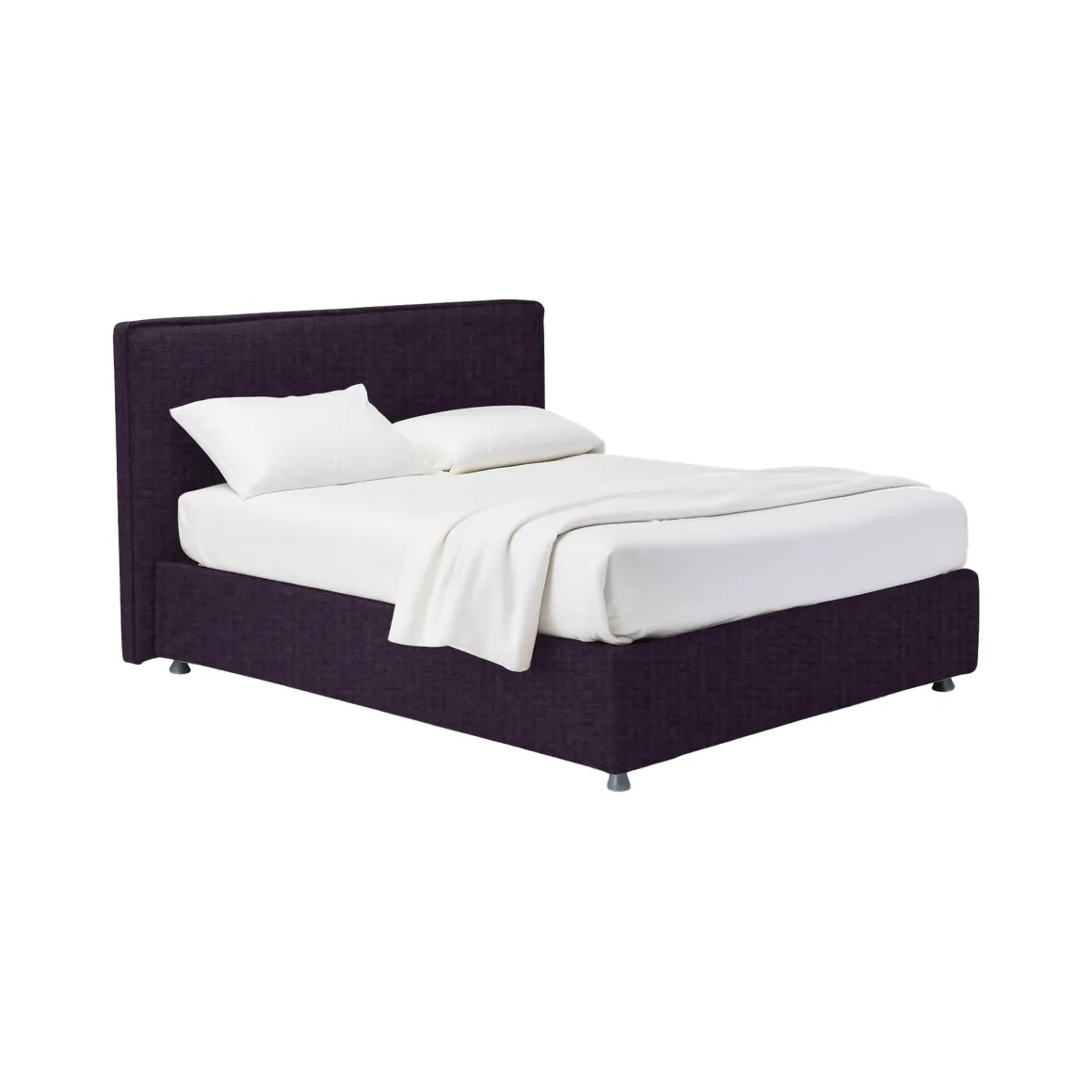 Letto Matrimoniale Viola Sfoderabile Contenitore, Dimensione Materasso 160x200 cm - Lenta