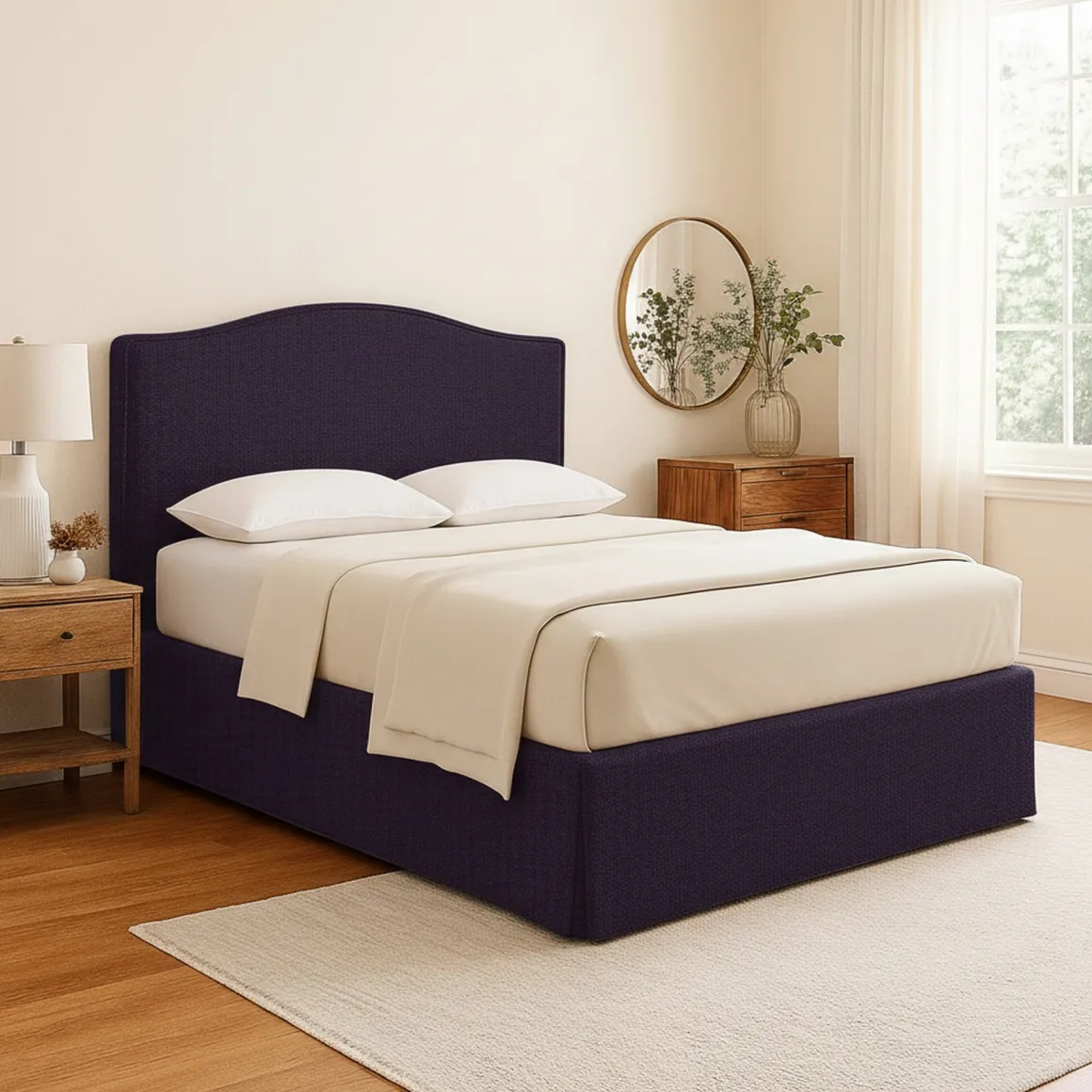 Letto Matrimoniale Viola Sfoderabile Contenitore, Dimensione Materasso 160x200 cm - Orgiano