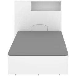 Letto per Bambini Bianco Contenitore, Dimensione Materasso 90x190 cm - Kenai