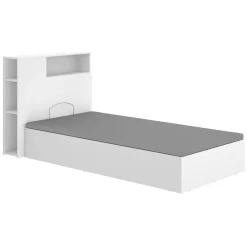 Letto per Bambini Bianco Contenitore, Dimensione Materasso 90x190 cm - Kenai
