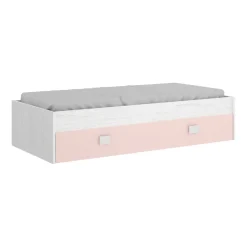 Cameretta|Camera Da Letto > Dmora Letto per bambini 195x97cm bianco e rosa - Aikiko Rosa, Bianco