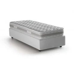 Letto 1 piazza con contenitore bianco 95x205cm chic - Agenta
