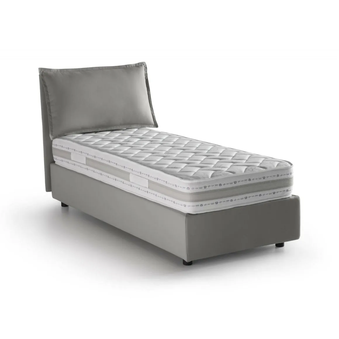Letti Singoli|Letti Contenitore > Dmora Letto 1 piazza con contenitore 95x205 - Astor Rosso