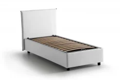 Letto 1 piazza contenitore bianco 95x205cm moderno - Aquilla