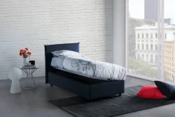 Letto 1 piazza contenitore blu 95x205cm adatto per materasso 190x80 cm - Astor