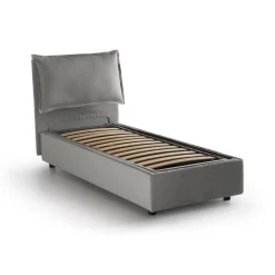 Letto 1 piazza contenitore grigio 95x205cm comfort - Aphrodite