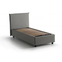 Letto 1 piazza contenitore grigio 95x205cm moderno - Acuila