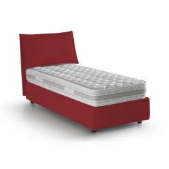 Letti Singoli|Letti Contenitore > Dmora Letto 1 piazza contenitore 95x205cm rete inclusa - Aquolina Rosso