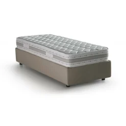 Letto 1 piazza contenitore tortora 95x205cm salvaspazio - Agenta