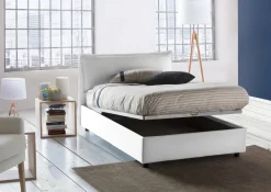 Letti Piazza E Mezza|Letti Contenitore > Dmora Letto piazza e mezza Abbygale, con materasso Cm 120x200 incluso, Blu