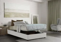 Letto piazza e mezza Abici, con materasso Cm 120x200 incluso, Bianco