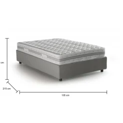 Letto piazza e mezza Abici, con materasso Cm 120x200 incluso, Grigio