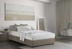 Letto piazza e mezza Abici, con materasso Cm 120x200 incluso, Tortora