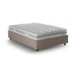Letto piazza e mezza Abici, con materasso Cm 120x200 incluso, Tortora