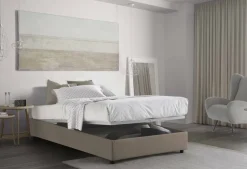 Letto piazza e mezza Abici, con materasso Cm 120x200 incluso, Tortora