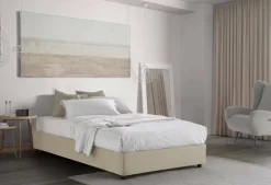 Letti Piazza E Mezza|Letti Contenitore > Dmora Letto piazza e mezza Aftis, con materasso Cm 120x190 incluso, Bianco