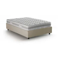 Letti Piazza E Mezza|Letti Contenitore > Dmora Letto piazza e mezza Aftis, con materasso Cm 120x190 incluso, Bianco