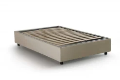 Letti Piazza E Mezza|Letti Contenitore > Dmora Letto piazza e mezza Aftis, con materasso Cm 120x190 incluso, Bianco