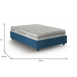 Letti Piazza E Mezza|Letti Contenitore > Dmora Letto piazza e mezza Aftis, con materasso Cm 120x190 incluso, Grigio