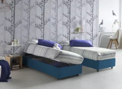 Letti Piazza E Mezza|Letti Contenitore > Dmora Letto piazza e mezza Aftis, con materasso Cm 120x190 incluso, Grigio