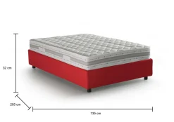 Letti Piazza E Mezza|Letti Contenitore > Dmora Letto piazza e mezza Aftis, con materasso Cm 120x190 incluso, Tortora Grigio Tortora