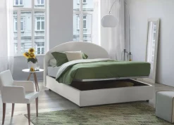 Letti Piazza E Mezza|Letti Contenitore > Dmora Letto piazza e mezza Akis, adatto per materasso Cm 120x190, Bianco