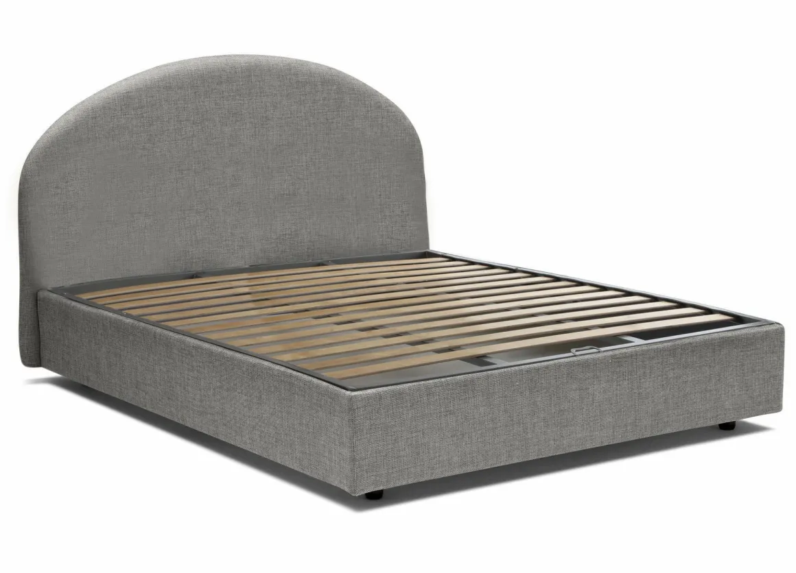 Letti Piazza E Mezza|Letti Contenitore > Dmora Letto piazza e mezza Akis, adatto per materasso Cm 120x190, Tortora Grigio Tortora