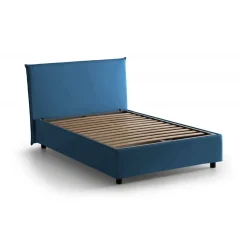 Letti Piazza E Mezza|Letti Piazza E Mezza > Dmora Letto piazza e mezza Alvino, con materasso Cm 120x200 incluso, Grigio