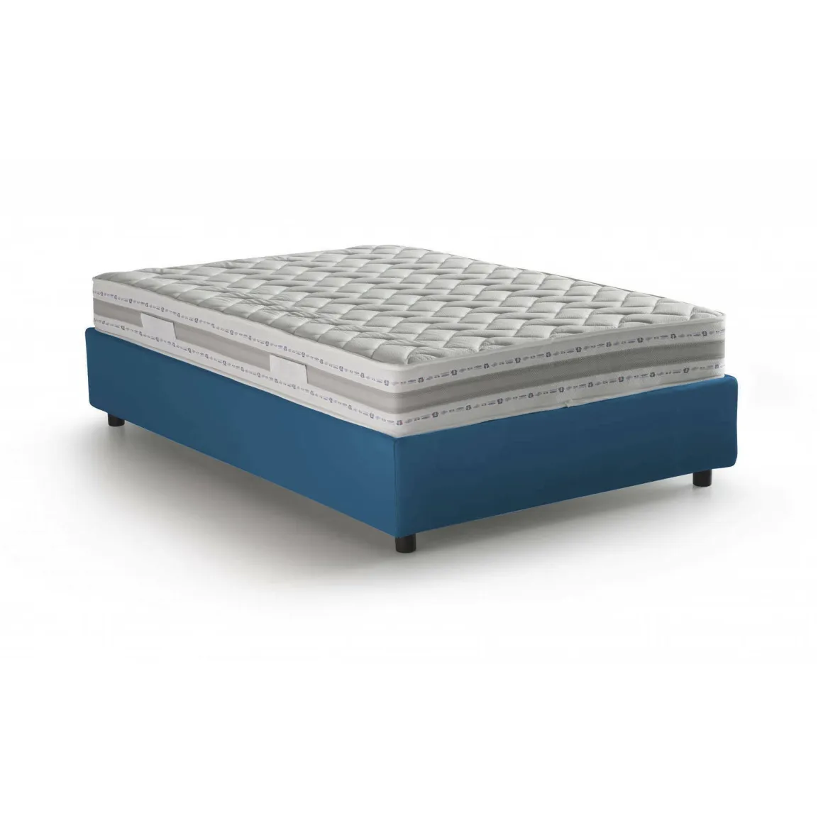 Letti Piazza E Mezza|Letti Contenitore > Dmora Letto piazza e mezza Alvise, con materasso Cm 120x190 incluso, Grigio