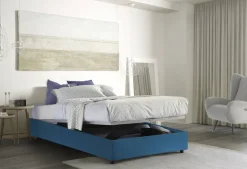 Letti Piazza E Mezza|Letti Contenitore > Dmora Letto piazza e mezza Alvise, con materasso Cm 120x190 incluso, Grigio