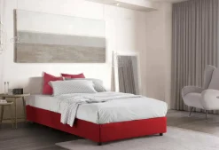 Letti Piazza E Mezza|Letti Contenitore > Dmora Letto piazza e mezza Alvise, con materasso Cm 120x190 incluso, Tortora Grigio Tortora