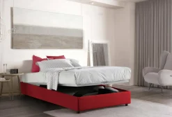 Letti Piazza E Mezza|Letti Contenitore > Dmora Letto piazza e mezza Alvise, con materasso Cm 120x190 incluso, Tortora Grigio Tortora