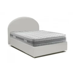 Letti Piazza E Mezza|Letti Contenitore > Dmora Letto piazza e mezza Ambher, con materasso Cm 120x190 incluso, Tortora Grigio Tortora