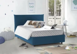 Letto piazza e mezza Amorino, adatto per materasso Cm 120x190, Blu