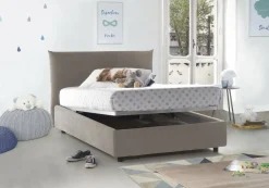 Letto piazza e mezza Amorino, adatto per materasso Cm 120x190, Tortora