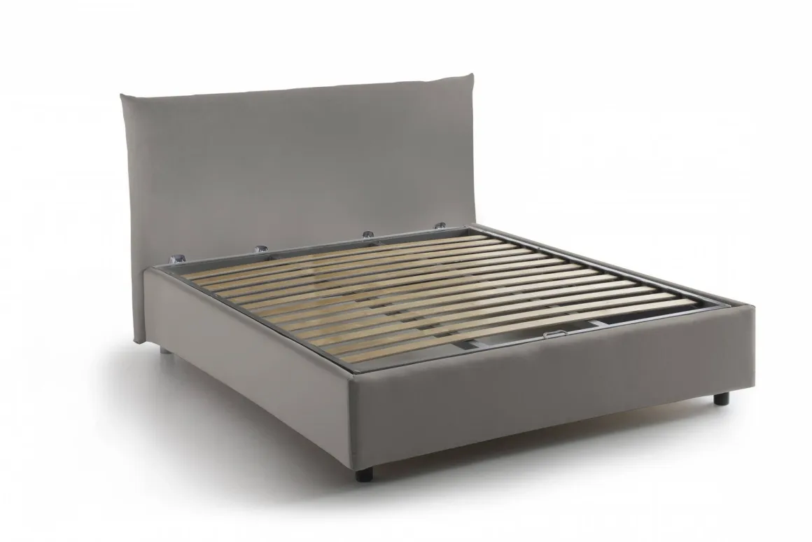 Letto piazza e mezza Amorino, adatto per materasso Cm 120x190, Tortora