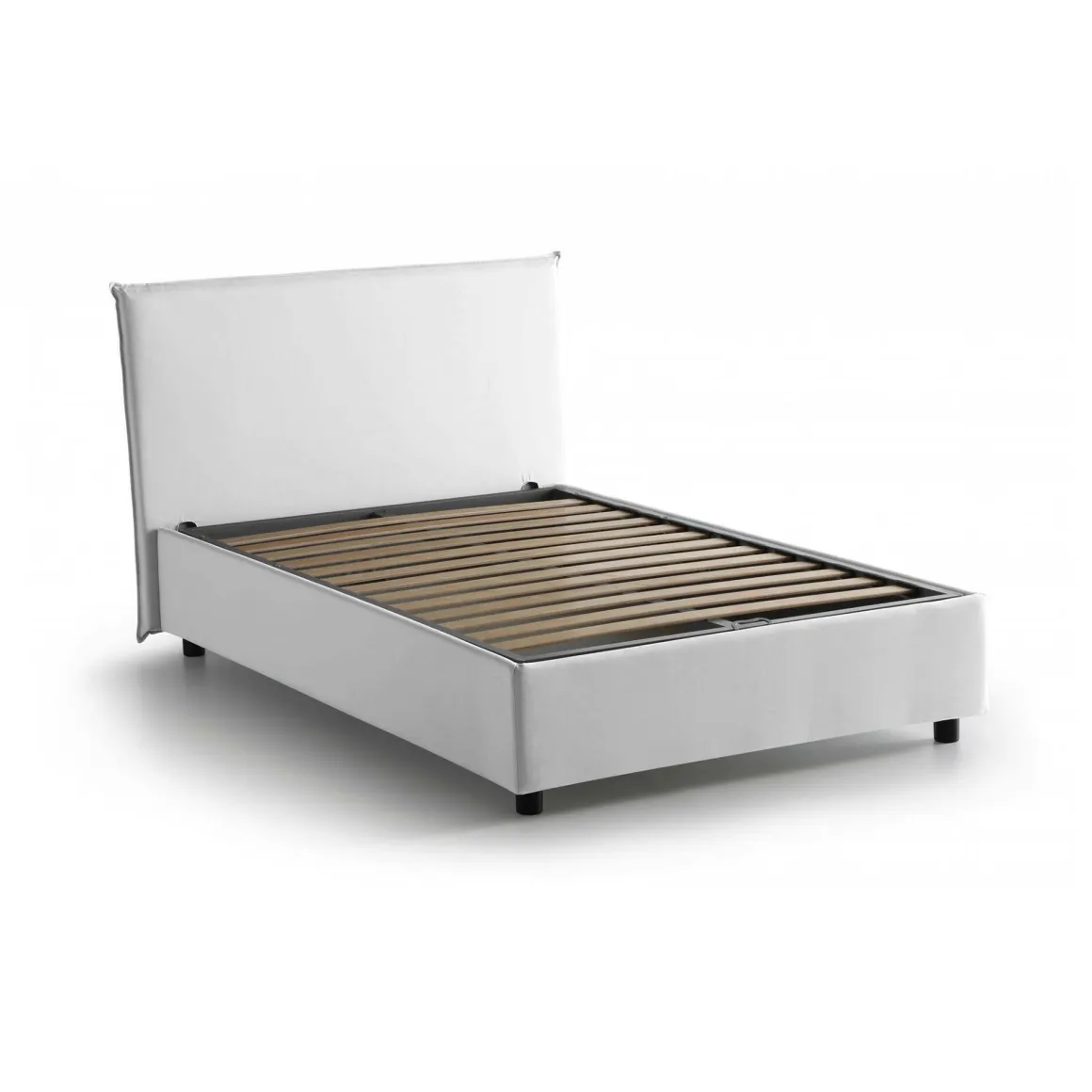 Letto piazza e mezza Anissa, adatto per materasso Cm 120x200, Bianco