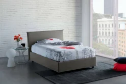 Letto piazza e mezza Anissa, adatto per materasso Cm 120x200, Grigio
